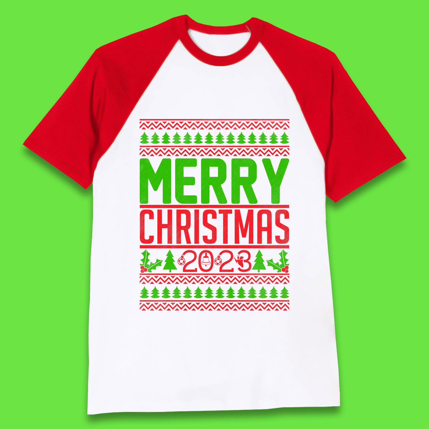 Merry Christmas 2023 Winter Holiday Festive Celebration Xmas Gift Baseball T Shirt