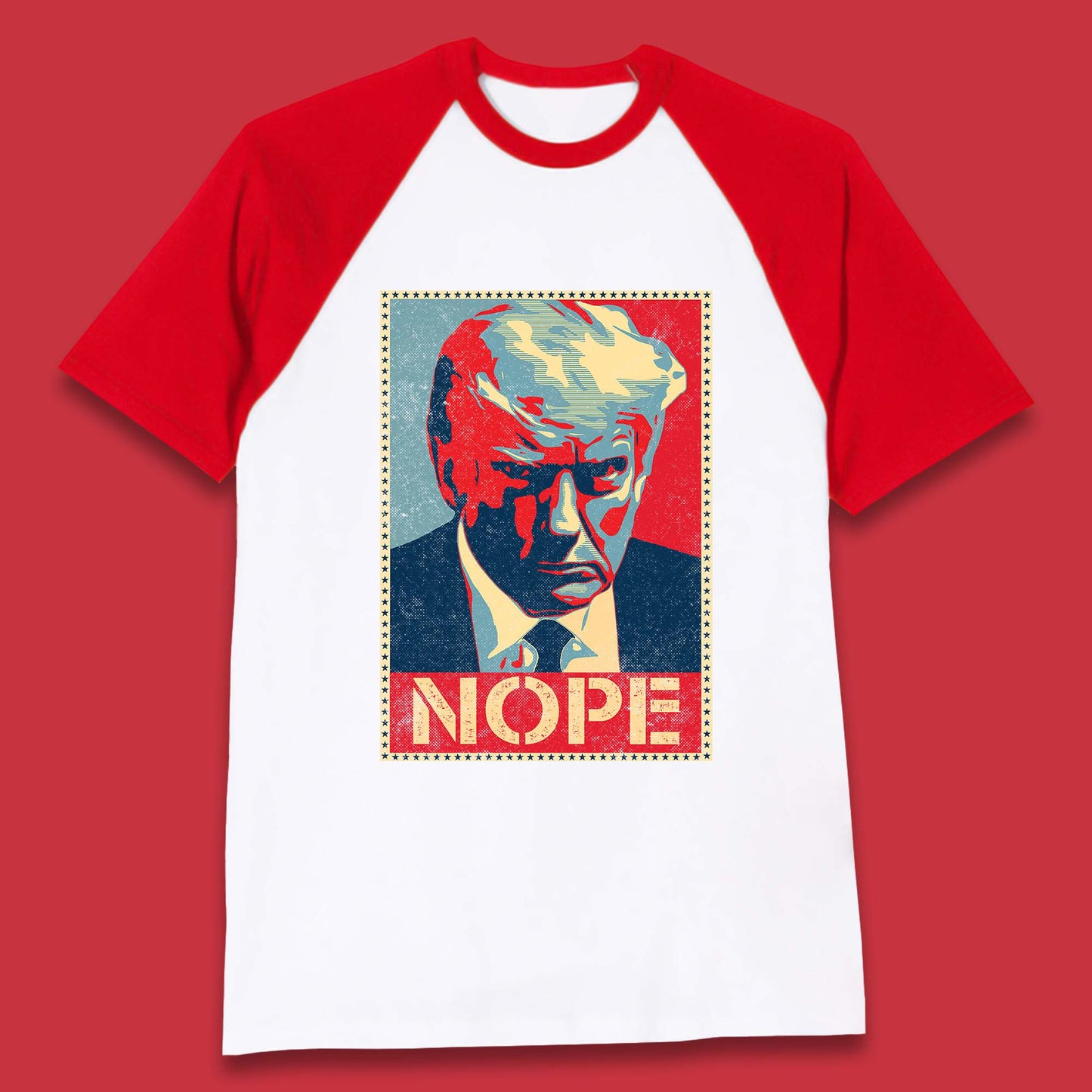 Donald Trump Nope Mugshot Funny Political Obama Hope Anti Trump Baseball T Shirt