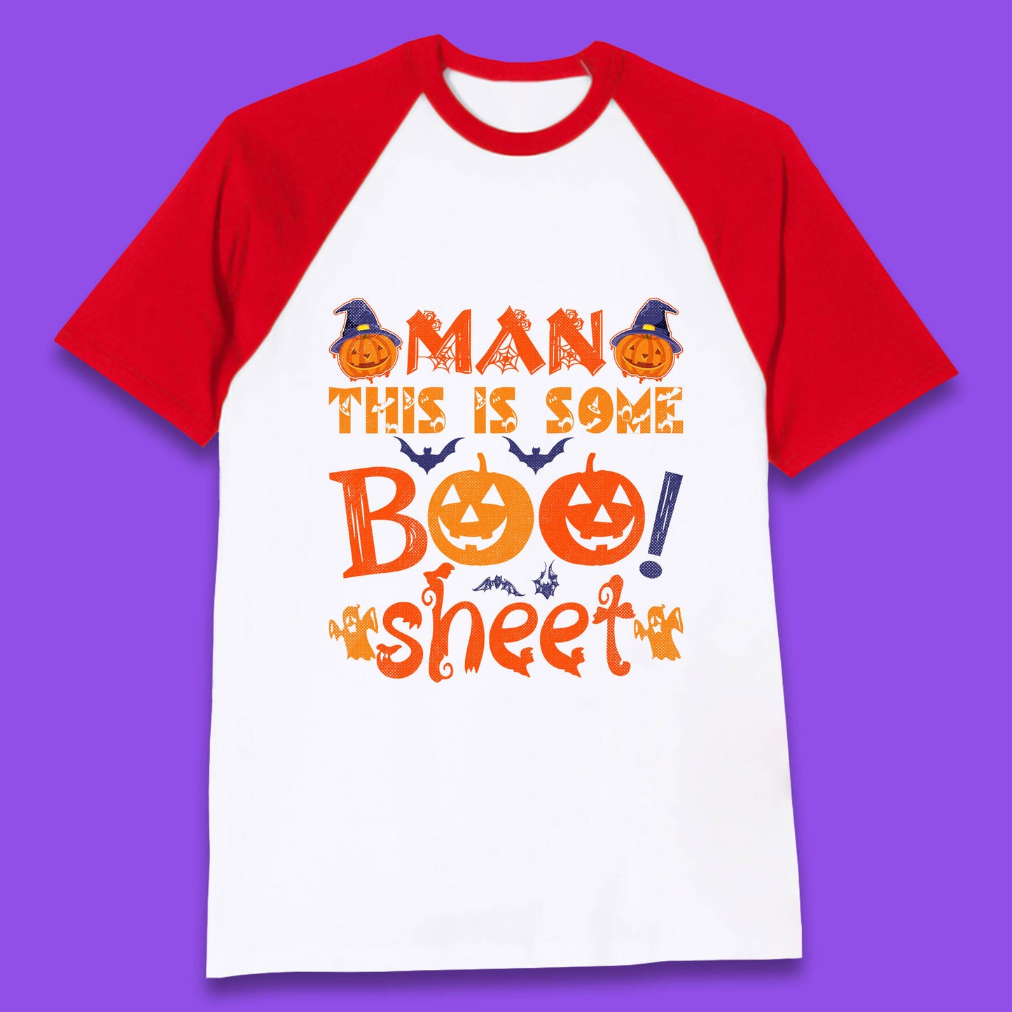 Man This Is Some Boo Sheet Funny Ghost Halloween Costume Baseball T Shirt