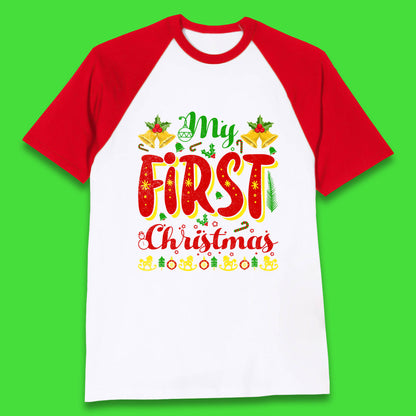 my first christmas baseball t shirt