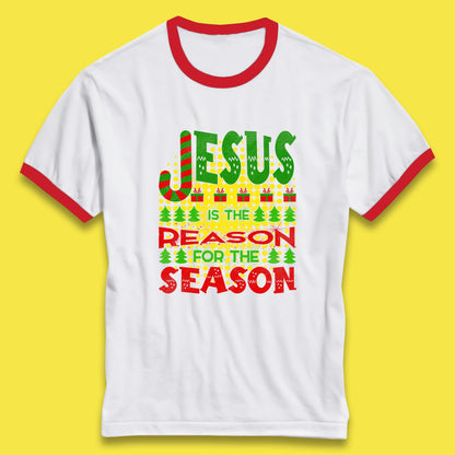 christmas jesus ringer t shirt