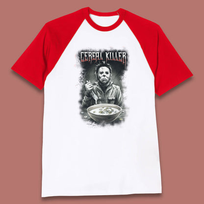 Michael Myers Cereal Killer Halloween Serial Killer Horror Movie Character Baseball T Shirt
