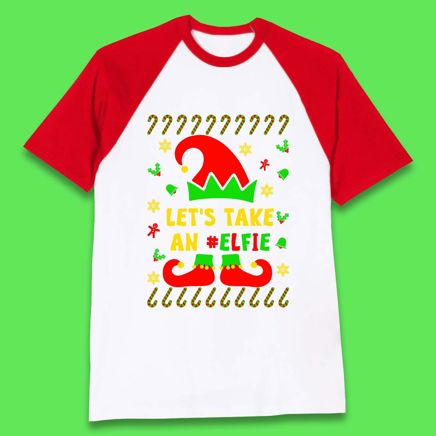 Let's Take An Elfie Christmas Baseball T-Shirt