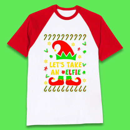 Let's Take An Elfie Christmas Baseball T-Shirt