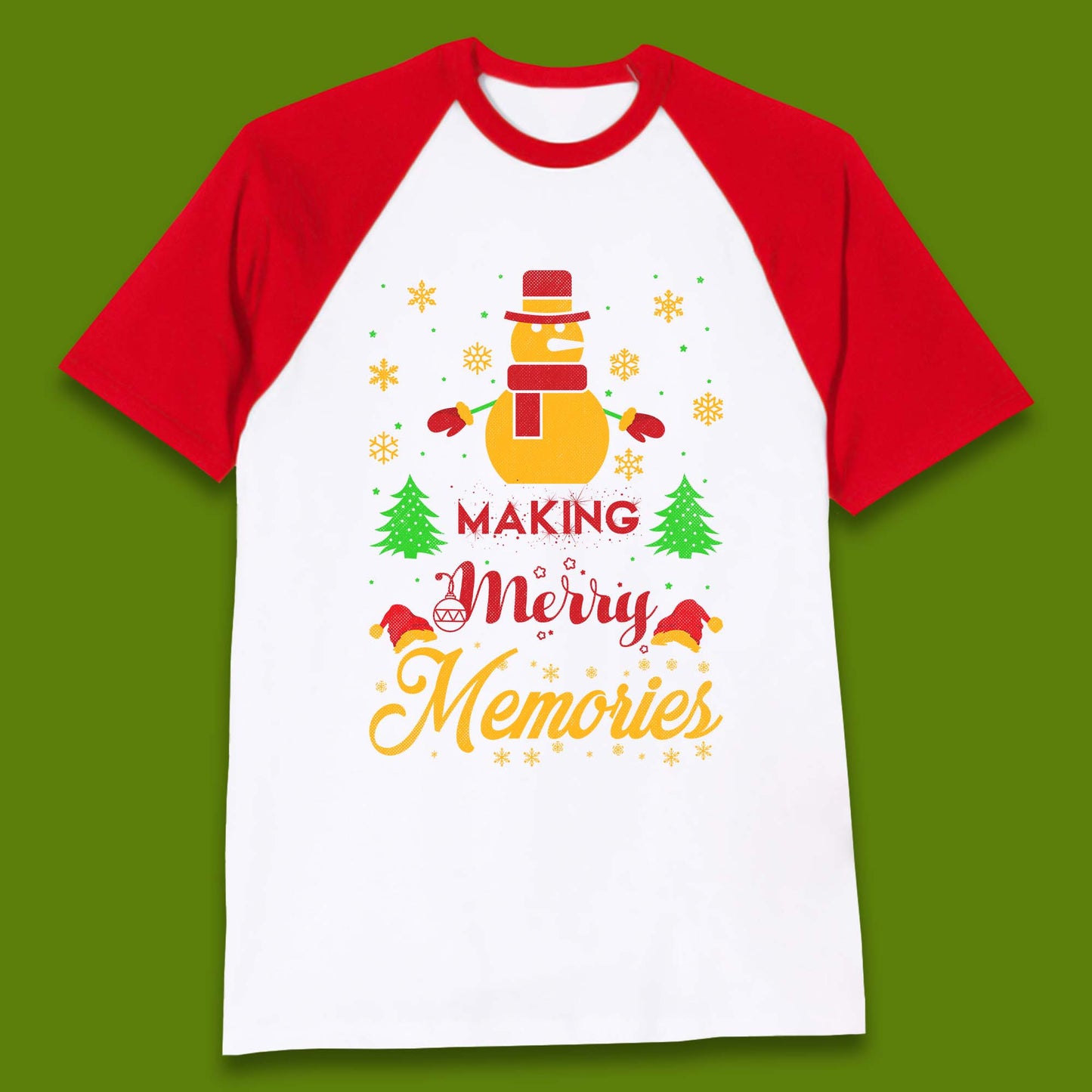 Merry Memories Christmas Baseball T-Shirt