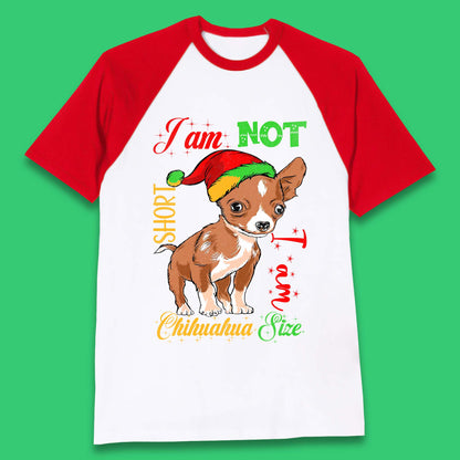 Chihuahua Size Christmas Baseball T-Shirt