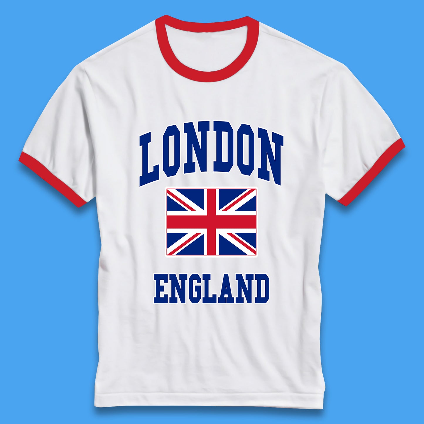 London England Flag Great Britain United Kingdom Uk Union Jack Souvenir British Flag Ringer T Shirt