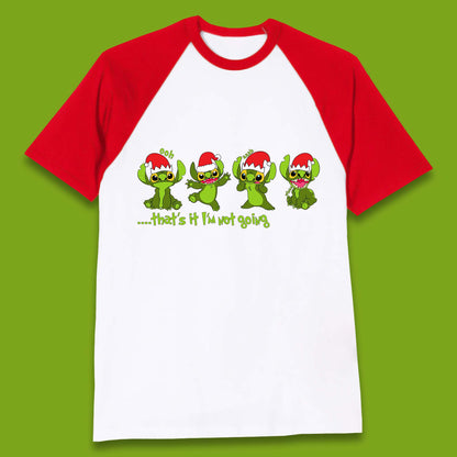 Grinch Stitch Christmas Baseball T-Shirt