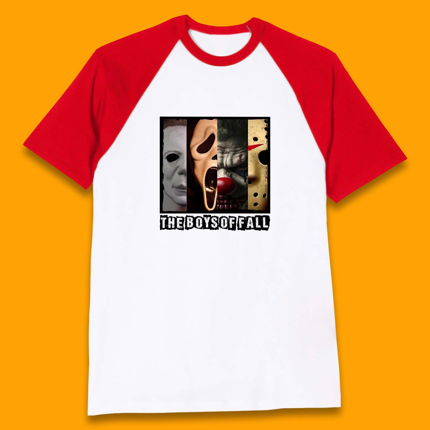 The Boys Of Fall Halloween Horror Movie Characters Friends Halloween Villians Serial Killers Baseball T Shirt