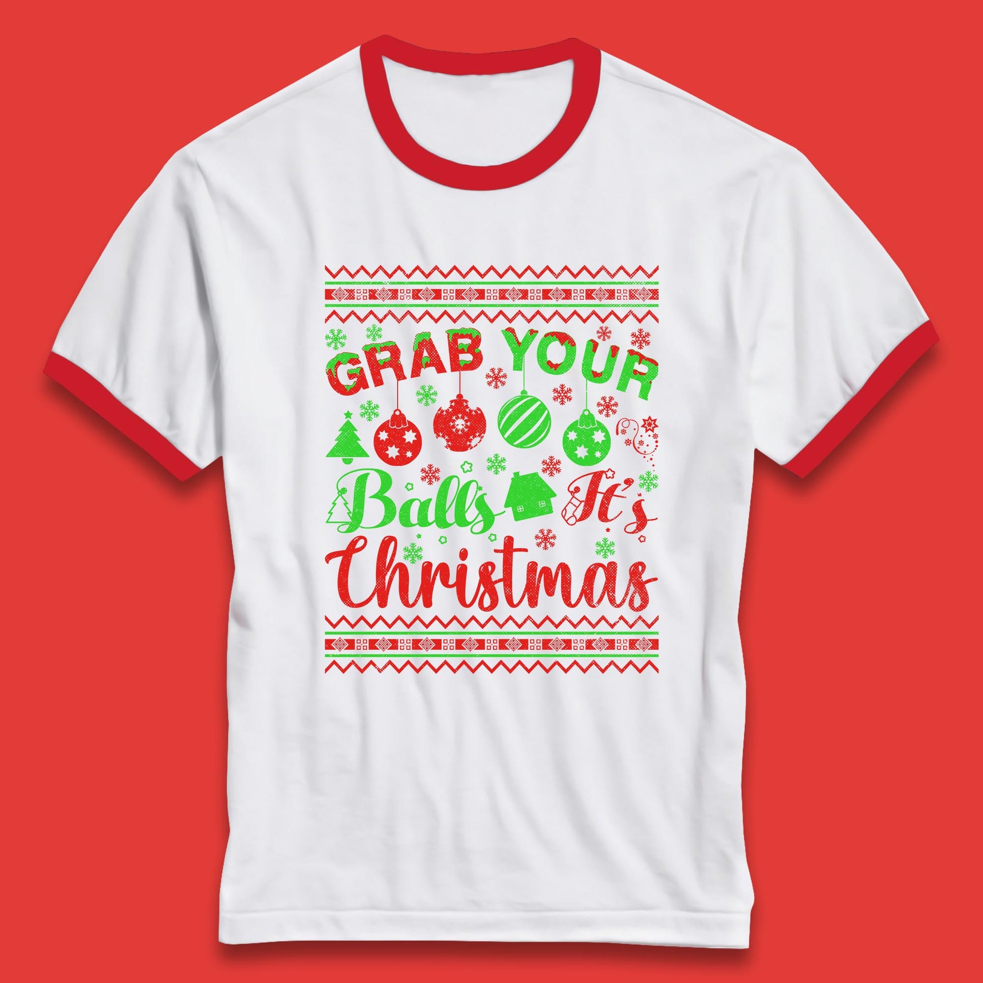 christmas ornament ringer t shirt