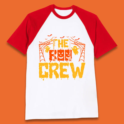 The Boo Crew Halloween Horror Spooky Boo Squad Matching Halloween Costume Baseball T Shirt
