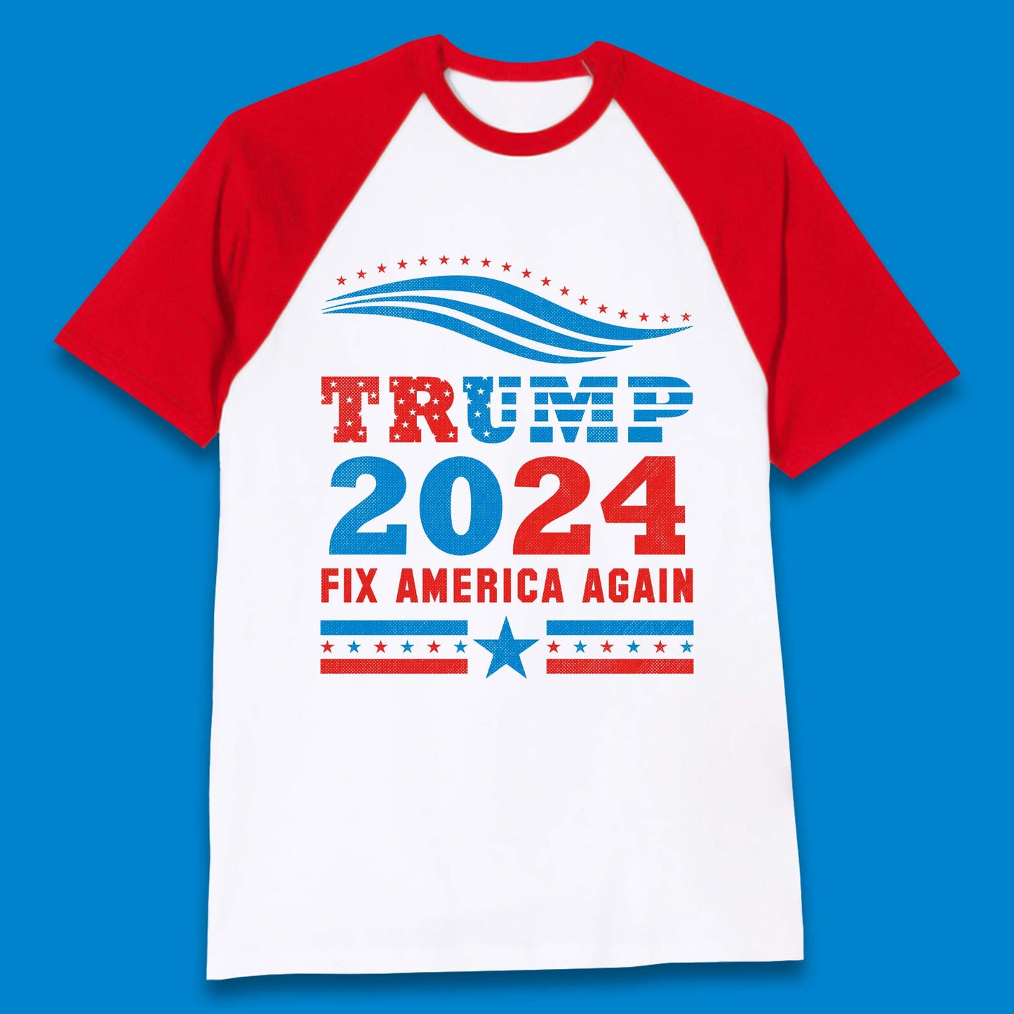 Trump 2024 Fix America Again Baseball T-Shirt