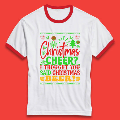 christmas cheer ringer t shirt
