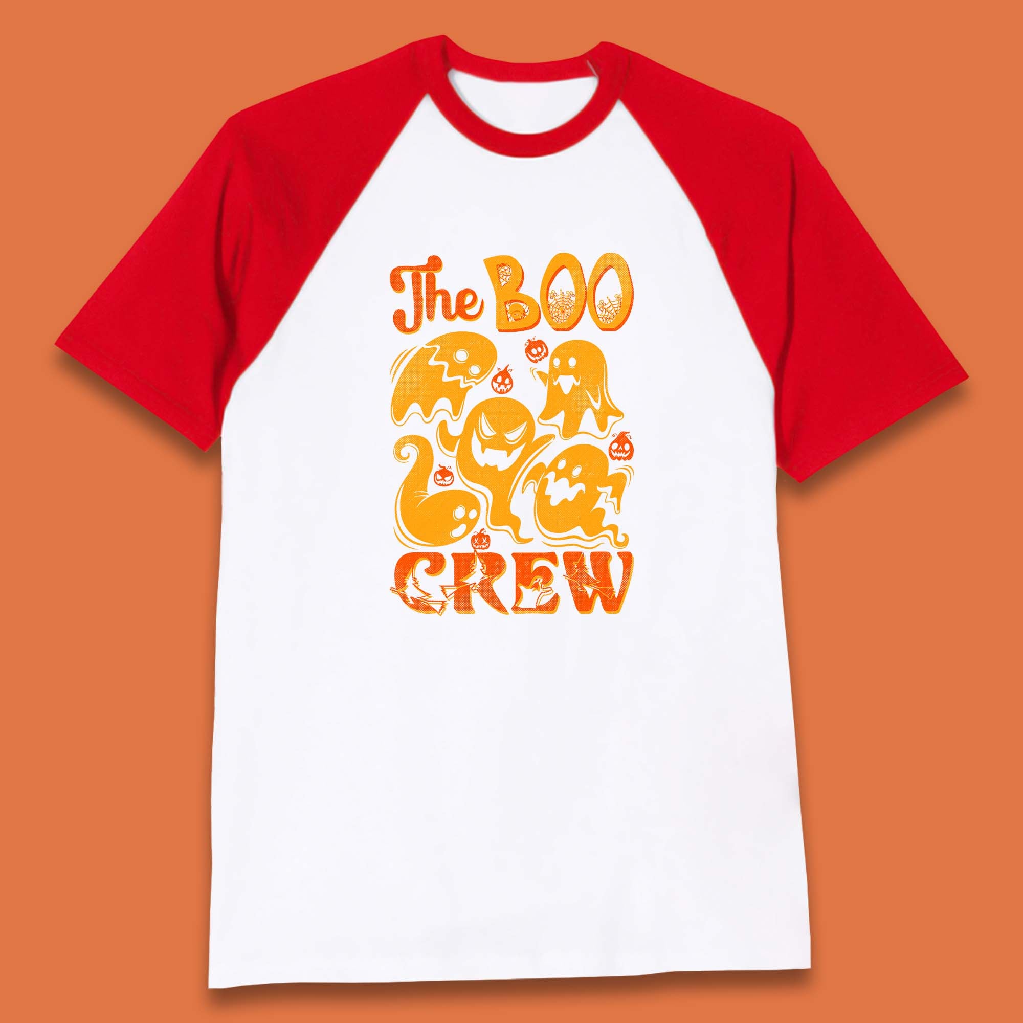 The Boo Crew Halloween Horror Scary Boo Ghost Squad Spooky Vibes Baseball T Shirt
