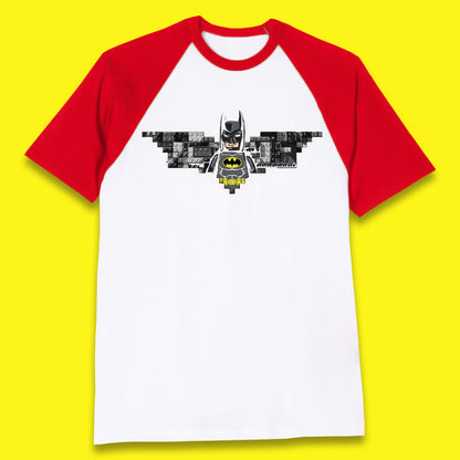 The Lego Batman Movie Superhero Building Bricks Block DC Comics Batman Master Builder Comic Book Character Baseball T Shirt