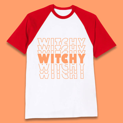 Witchy Halloween Witches Spooky Witch Vibes Witchy Aesthetic Halloween Party Baseball T Shirt