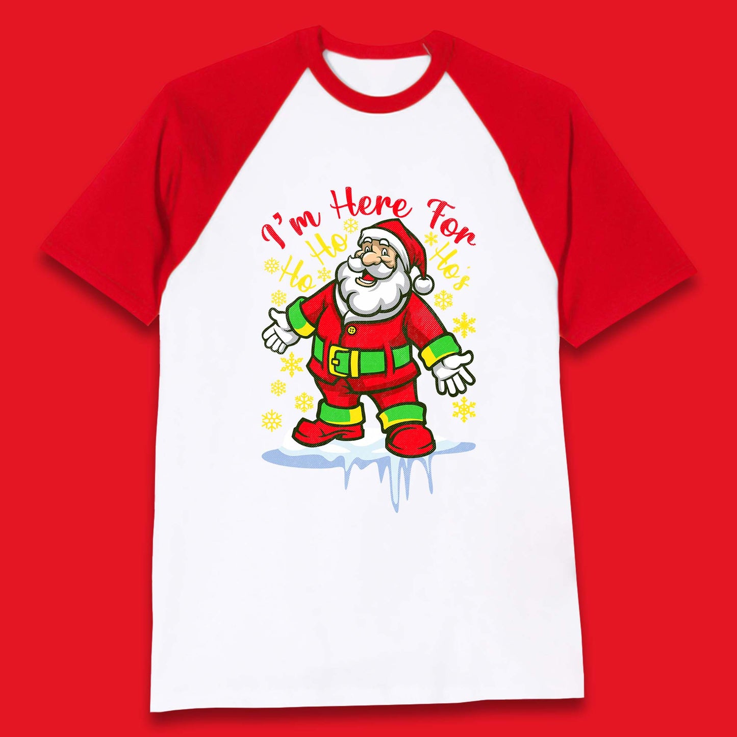 santa claus christmas baseball t shirt