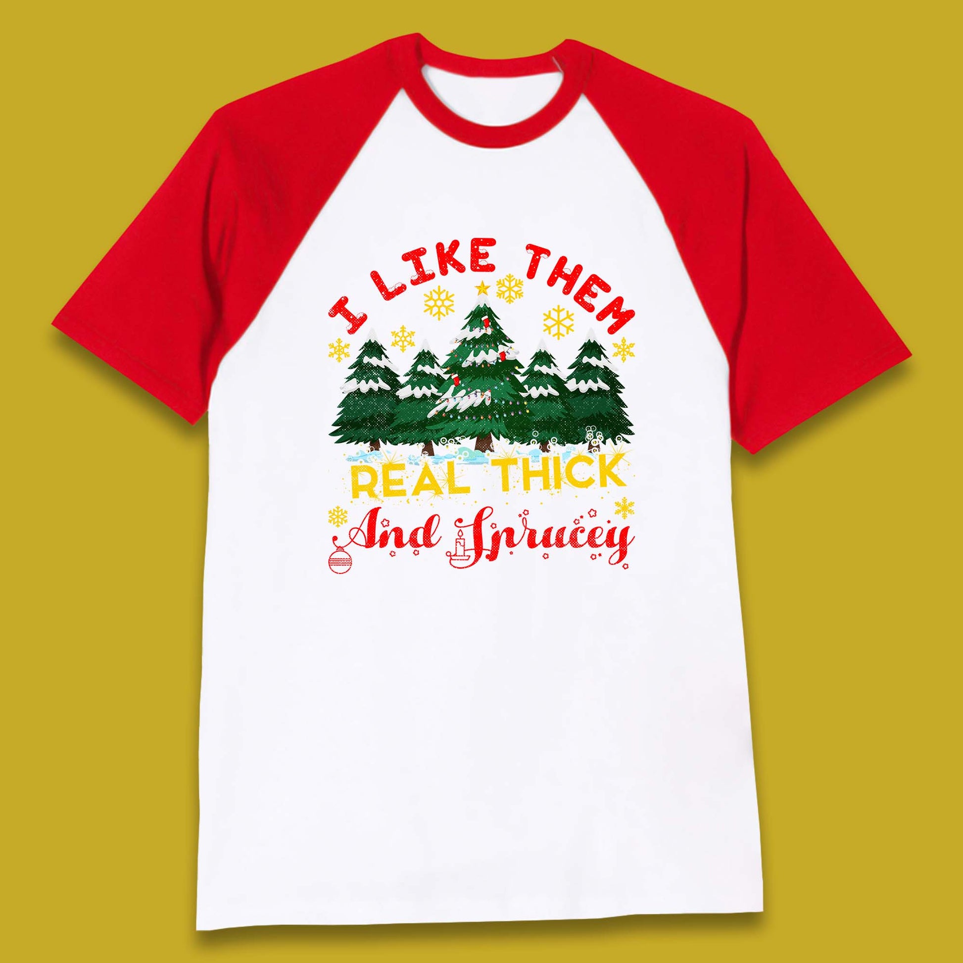 christmas tree baseball t shirt