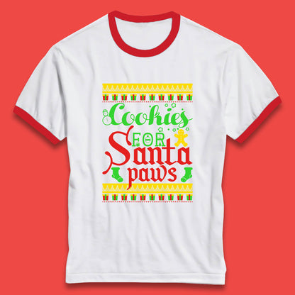 christmas cookies for santa paws ringer t shirt