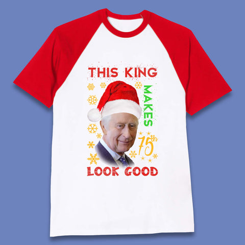 King Charles III Christmas Baseball T-Shirt