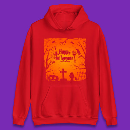Happy Halloween Witch Hand Cross Sign Scary Pumpin Spooky Terrific Halloween Night Unisex Hoodie
