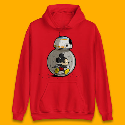 Disney Mickey Mouse BB-8 Funny Star Wars BB8 Running Mickey Disney Trip Star Wars 46th Anniversary Unisex Hoodie