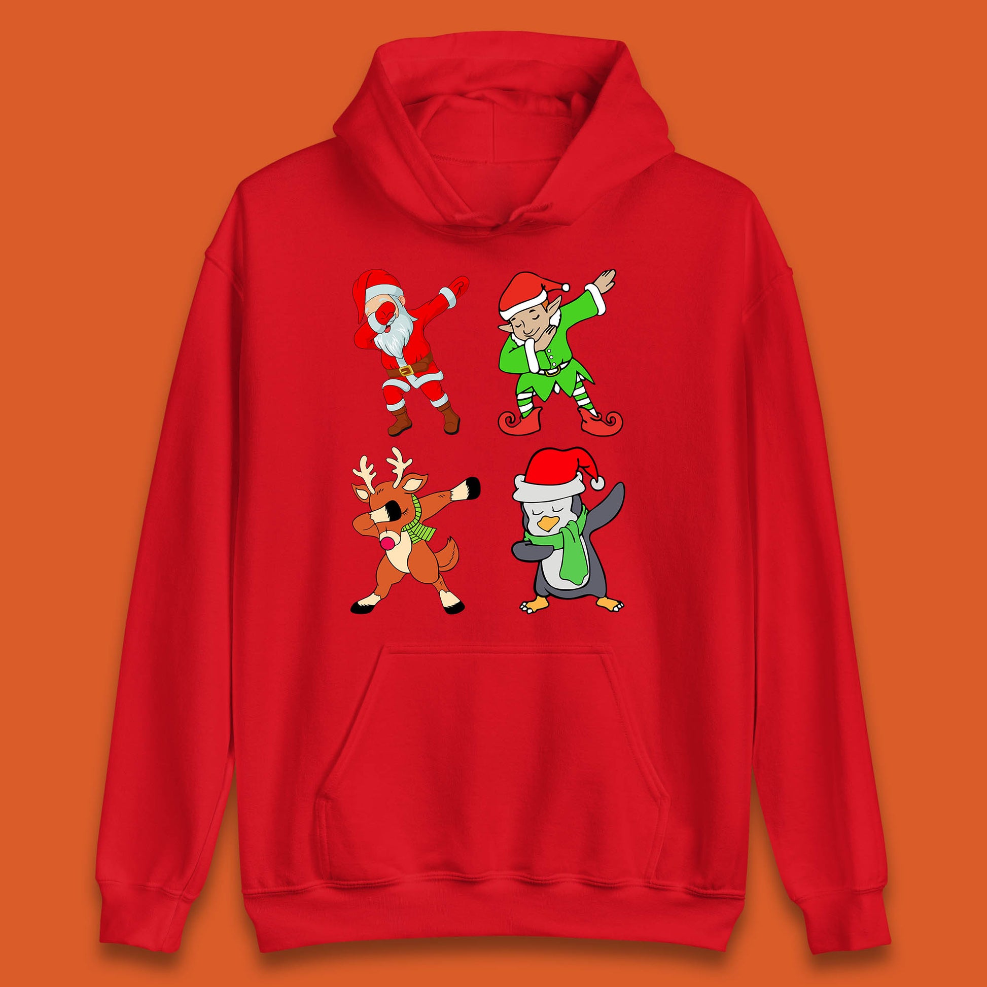 santa claus & friends dabbing hoodie