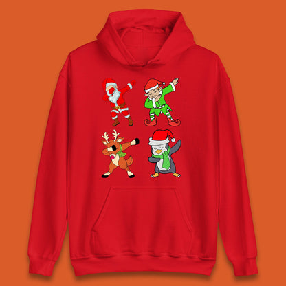 santa claus & friends dabbing hoodie