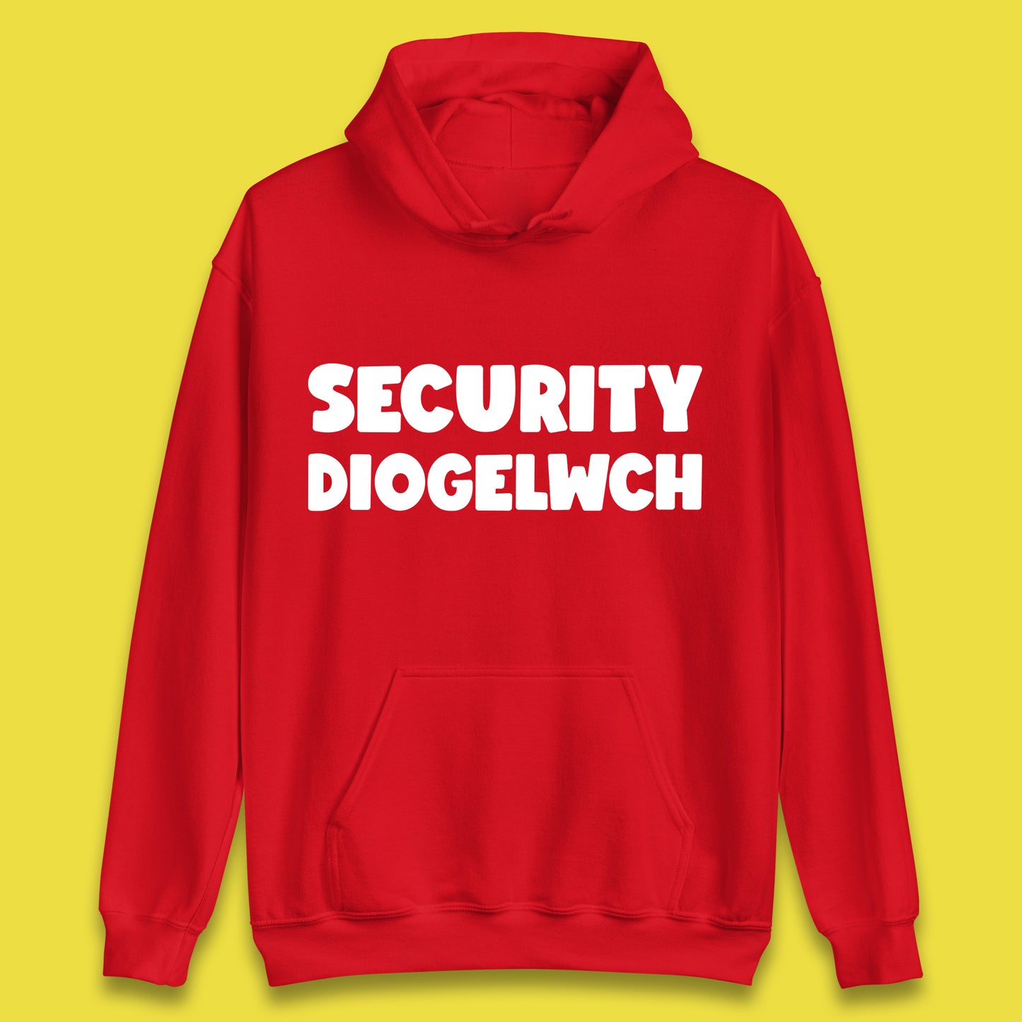 Security Diogelwch Security Services Diogelwch Cymru Workwear Guard Doorman Bodyguard Unisex Hoodie