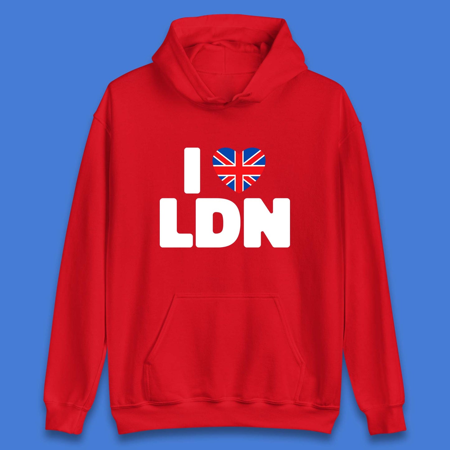 I Love LDN UK United Kingdom British England I Love London Unisex Hoodie