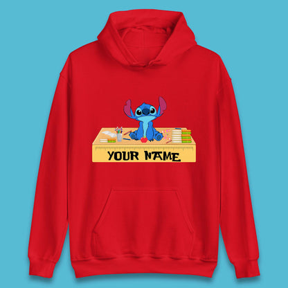 Personalised Disney Stitch Welcome Back To School Your Name Lilo & Stitch School First Day Of School Unisex Hoodie