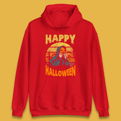 Happy Halloween Jack O Lantern Pumpkin Head Horror Scary Vintage Retro Halloween Unisex Hoodie