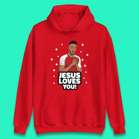 Jesus Loves You Footballer Christmas Unisex Hoodie