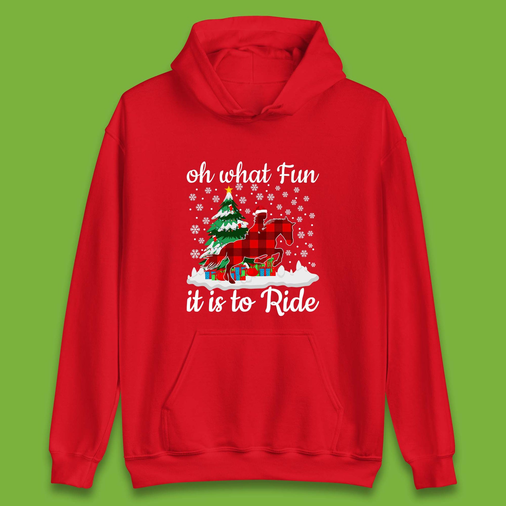 horse riding christmas hoodie