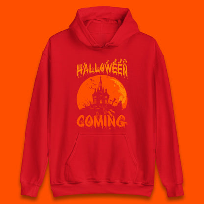 Halloween Coming Horror Scary Ghost Haunted House Spooky Season Unisex Hoodie