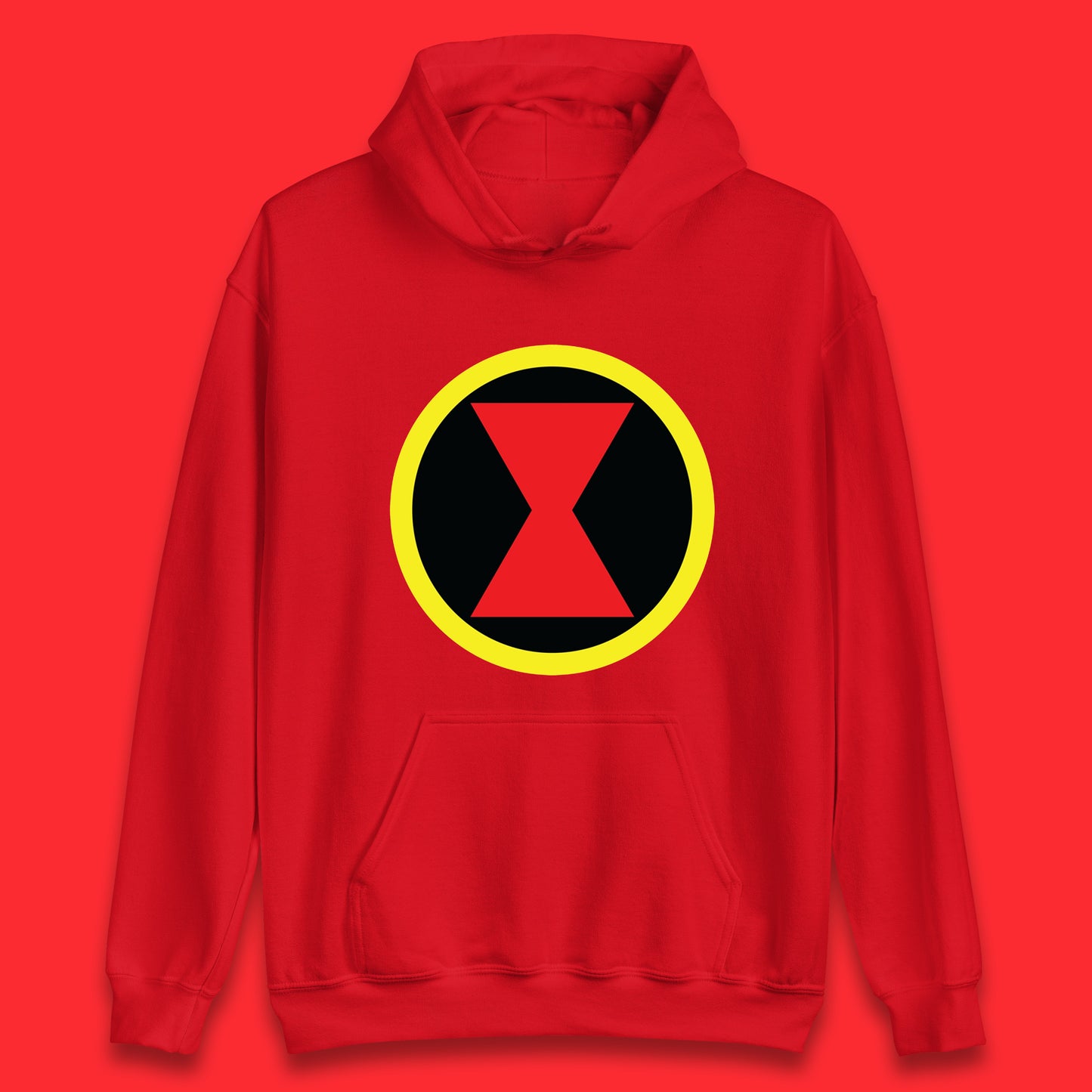 Black Widow Diy Black Symbol Logo Marvel Avengers Superhero Marvel Comics Gift for Marvel Fan Unisex Hoodie