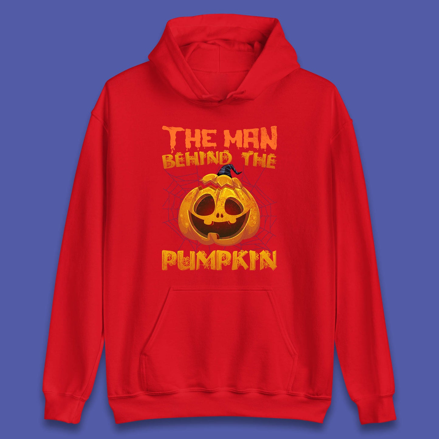 The Man Behind The Pumpkin Halloween Pregnancy Baby Announcement New Dad Gift Unisex Hoodie