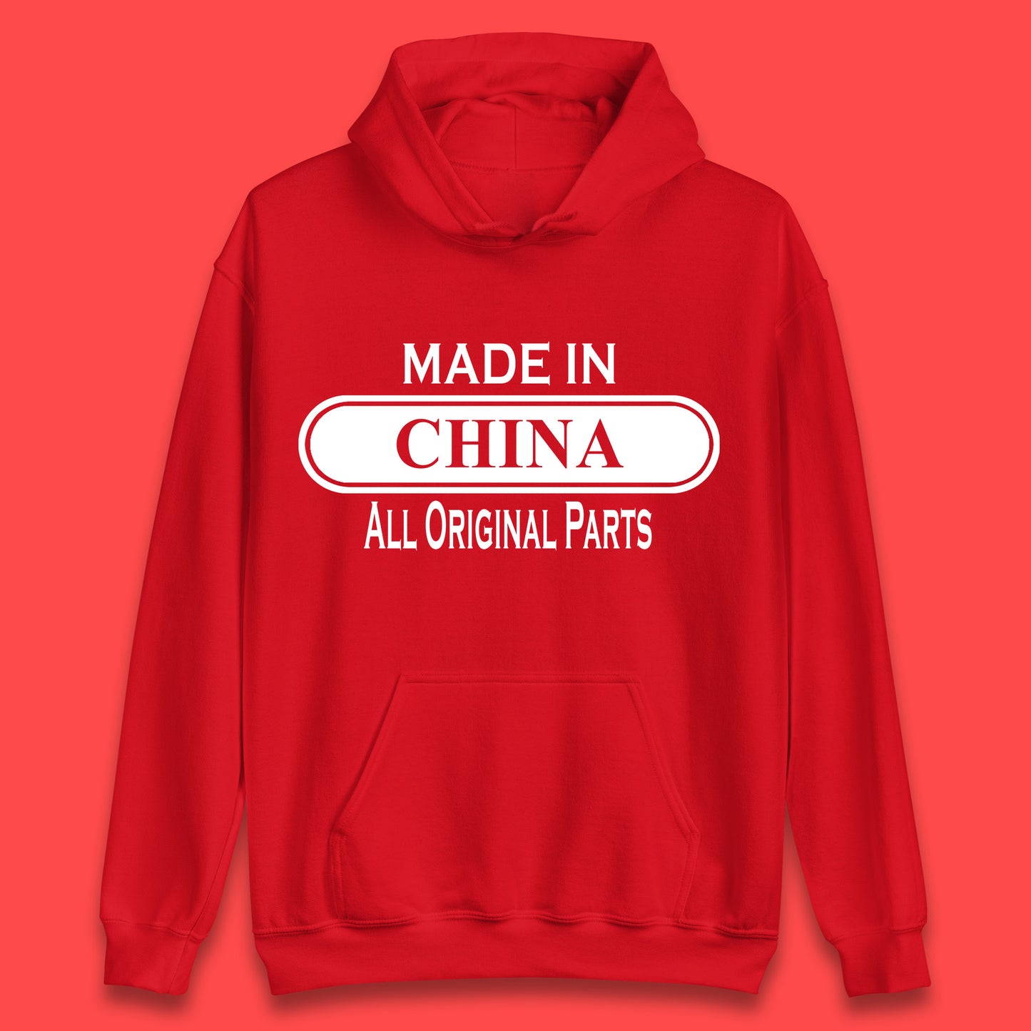Made In China All Original Parts Vintage Retro Birthday Chinatown City of Westminster, London Gift Unisex Hoodie