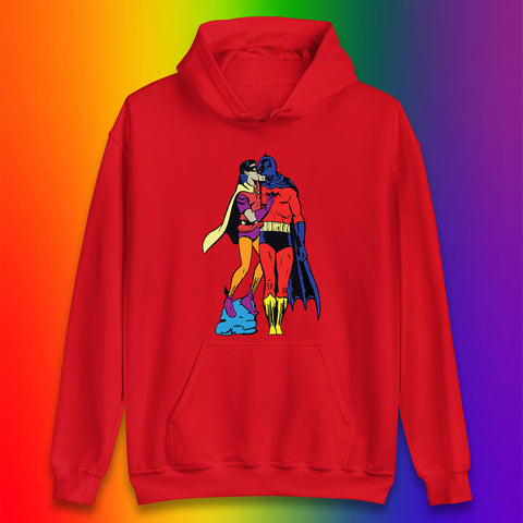 Batman X Robin Superhero Kiss Gay Pride LGBT Gay Bat Superheros Film DC Comics Unisex Hoodie