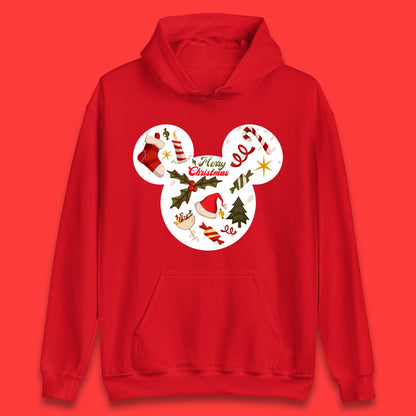 merry christmas disney mickey mouse head hoodie