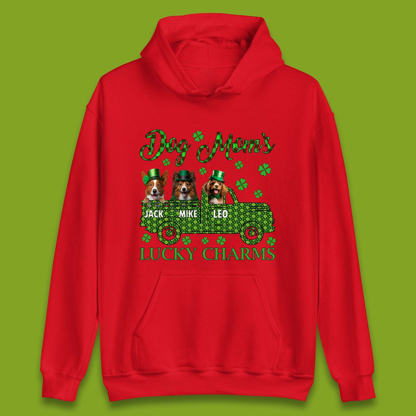 Personalised Dog Mom's Lucky Charms Unisex Hoodie