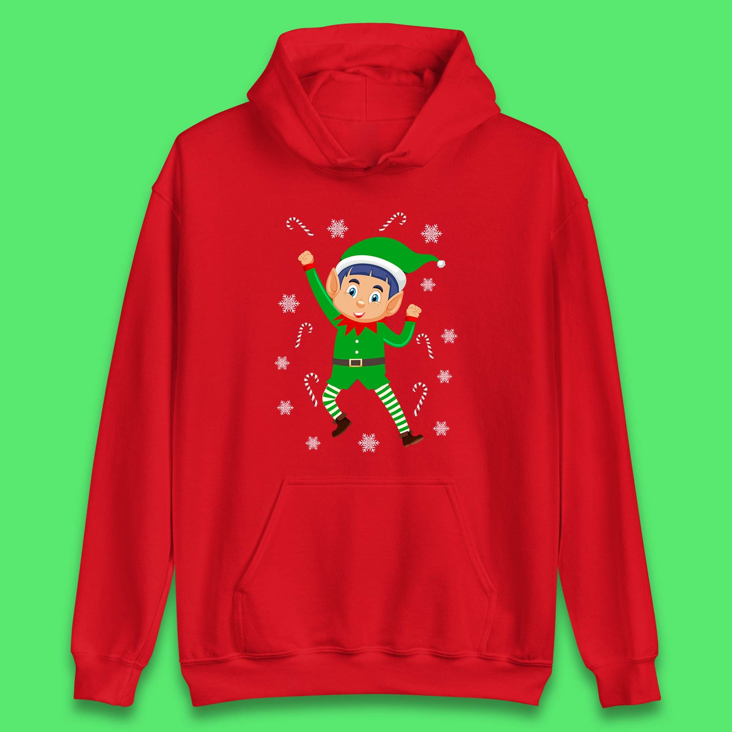 christmas elf cartoon hoodie