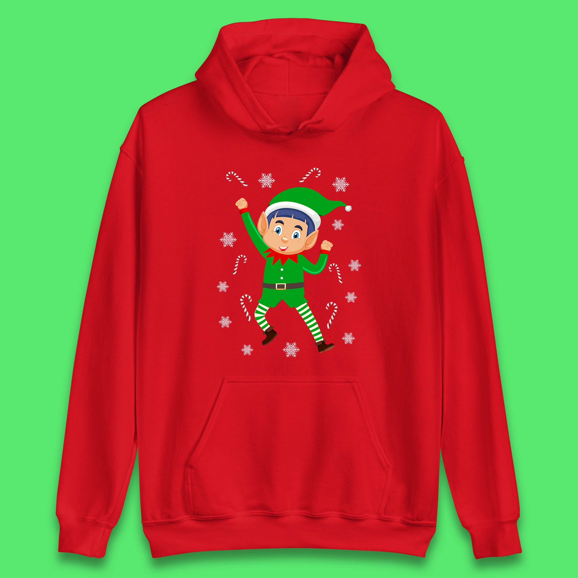 christmas elf cartoon hoodie