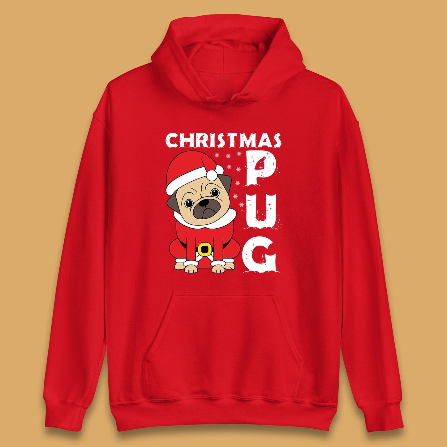 christmas pug dog hoodie