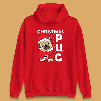 christmas pug dog hoodie
