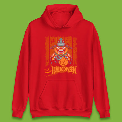 Halloween Pumpkin Head Scarecrow Jack O Lantern Pumpkin Head Horror Scary Vintage Retro Unisex Hoodie