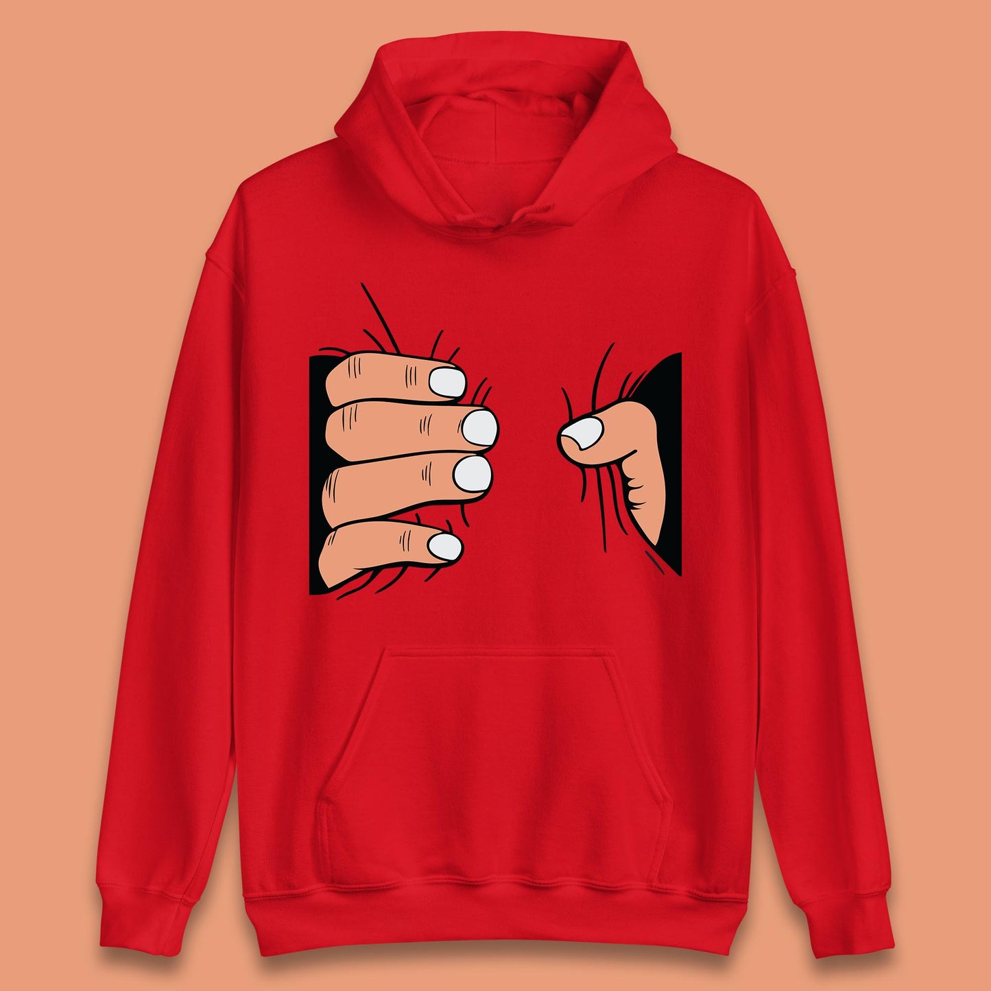 Crushing Handshake Big Hand Squeezing Funny Hand Grabbing Photographic Unisex Hoodie
