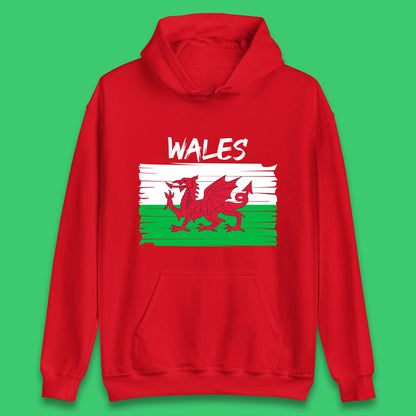 Welsh Dragon Flag Of Wales Saint Welsh Sant Dewi St. David's Day Dragon Flag Unisex Hoodie