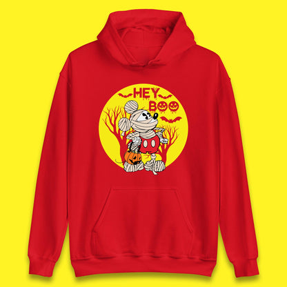 Hey Boo Disney Halloween Mickey Mouse Mummy Trick Or Treat Spooky Vibes Unisex Hoodie