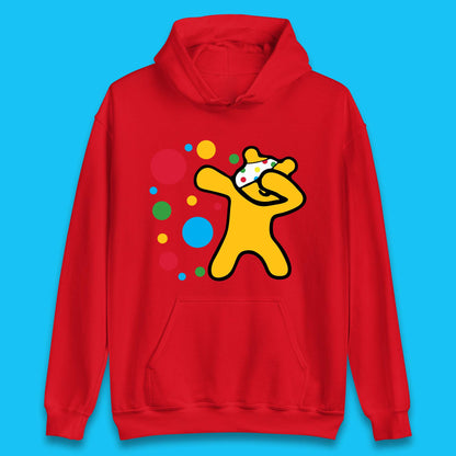 Dabbing Spotty Pudsey Bear Children In Need Dab Dance Spotty Day Donation Unisex Hoodie